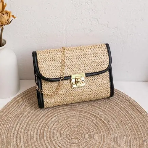 CCF662 Women's Bags One Shoulder Bag Summer Straw Weaving Beach Bag For Women Handmade Fashion Women Casual Crossbody Handbag