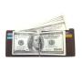 KHF777 2023 Men's Creative Wallet PU Card Case Fashion US Dollar Clip Stitching Money Clip Business Card Holder