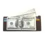 KHF777 2023 Men's Creative Wallet PU Card Case Fashion US Dollar Clip Stitching Money Clip Business Card Holder