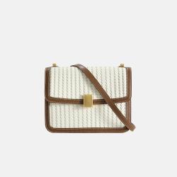 Wholesale OEM DOM Custom Fashionable Women Handbags Beautiful Weave Pu Messenger Bag Luxury Women Crossbody Bags