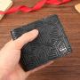 2024 New Soft Wallet Wholesale Multi Card Pocket Men's Bag Alphabet Printing Ultra Light Cut Resistant Soft Leather