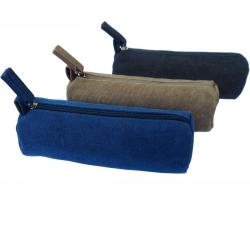 Gelory Professional Manufacturer Multicolor Canvas Stationery Portable Simple Pen Bag Pouch Practical Durable Zipper Pencil Case
