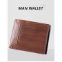 ZR730 Men Short Wallet Card Holder Card Positions Case Open Frosting Purse Retro Money Clip Billfold Dollars PU Open Wallet