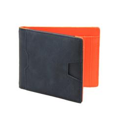 Mens bifold RFID  Money clip wallet card holder with zipper coin pocket