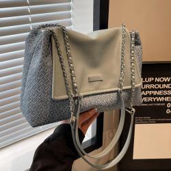 Casual soft leather large capacity versatile chain shoulder bag tote bag