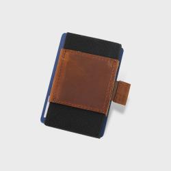 Customized leather elastic card holder mini front pocket wallet rfid pu small card holder