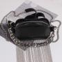 Artificial Leather Zipper Handbag Ladies Bolsos Oval Chain Mobile Phone Bag Pure Color Tassel Cross Body Bag