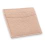 Nice full grain pebble leather branded rectangle credit card holder with premium oil painting