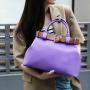 2024 Super product fashion ladies bag playful personality women handbag with belt soft PU leather tote bag top shoulder bag 33cm