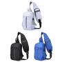ZR579 Hot Selling Chest Bag Unisex New USB Shoulder Bag Sports Travel Waterproof Crossbody Bag Leisure Solid Color Oxford Cloth