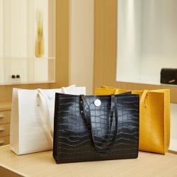 Wholesale Customized Logo Ladies Shoulder Handbag Big Capacity PU Leather Hand Tote Bags For Women