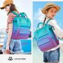 LOVEVOOK Casual computer waterproof travel bag backpack large laptop hiking notebook school business gradient laptop backpacks