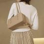 2024 Custom Luxury Metal Logo Tote Handbag Bag Ladies Document Outdoor Double Strap Pu Leather Armpit Shoulder Ladies Bags