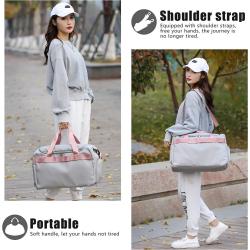 Outdoor Overnight Weekender Travel Duffel Bag Women Men Fitness Gym Tote Bags With Shoes Compartment Wet Pocket