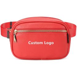 Gelory Wholesale Fashion Women Waist Bag Custom Logo PU Leather Hip Bum Bag Fanny Pack