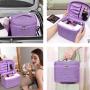 Inspired Designer Makeup Case Purple Makeup Brush Bag Organizer Storage Box Make up  Brush  Beauty Cas Makeup Box Case