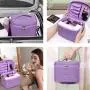 Inspired Designer Makeup Case Purple Makeup Brush Bag Organizer Storage Box Make up  Brush  Beauty Cas Makeup Box Case