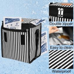 LOVEVOOK fashion Canvas picnic bags keep warm and cool school lunch bags 2022 waterproof custom women cooler bags