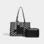 2024 New Custom Logo Autumn Winter Two Pieces Sets Trend Style Women Canvas Tote Bags Lady Handbag