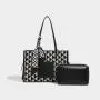 2024 New Custom Logo Autumn Winter Two Pieces Sets Trend Style Women Canvas Tote Bags Lady Handbag