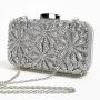 Hot selling luxury handbags inlaid banquet bag gold evening clutch bags silver elegant shiny rhinestone bags purse