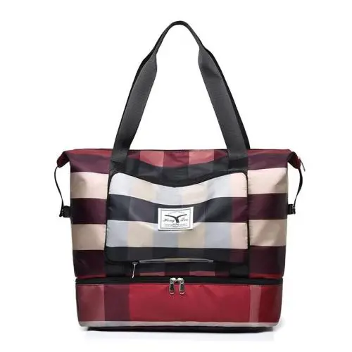 ZF184 New Leisure Travel Bag Outdoor Sports Large Capacity Shoulder Bag Extended Fashion Fitness Bag Oxford Cloth Wear-resistant