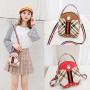 2024 new checkered shoulder bag female Korean fashion casual backpack handbag single shoulder crossbody bag