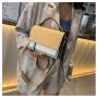 Leisure Women's Bag 2023 Korean Version New Color Contrast Women's Bag Fashion Small Thread Zipper Square Shoulder Bag