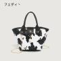 2024 New Ladies Printed Handbag Fashionable Tote Cross Border Bag with Single Strap and Chain Decoration Portable for Women