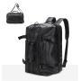 2023 New Men's Large Capacity PU Leather Backpack Waterproof Straddle Travel Computer Bag with USB Portability