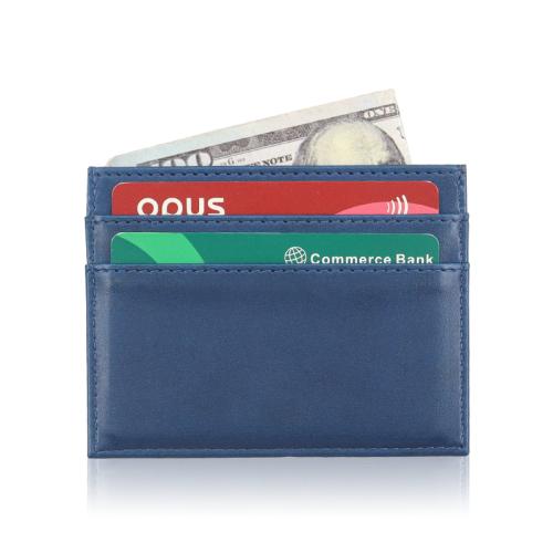 Leather Card Holder Minimalist Wallets Card Sleeves Credit Card Holder Badge Holder