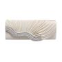 Evening Dress Bag Champagne Satin Clutch Purses for Women Ladies Sparkling Party Handbag Wedding Clutch Bag
