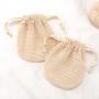 Promotion Eco-Friendly Cotton Mesh Bag For Soap Custom Logo Ribbon Printing Mesh Soap Pouch