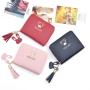 OEM141 Fashion Small Female Purse Short Purse Lady Letter Zipper Short Clutch Wallet Solid Vintage Matte Women Wallet