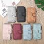ZF315 Scrub PU Leather Women Wallet Long Multi Card Position Large Capacity Coin Purse Bag Pouch High Grade Clutch Bag