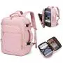 LOVEVOOK Wholesale Fashion Nylon 17.3 Inch Business Laptop Bags Flight Approved with Toiletry Bag Carry-On Women Travel Backpack