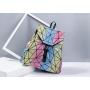 Lovevook Boutiques droppshiping ladies and girls big stock handbags shoulder bags PU geometric rainbow backpack school bags