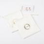 Reusable Luxury Microfiber Suede Drawstring Dust Jewelry Packing Perfume Bag Gold Stamping Small Cosmetic Bag