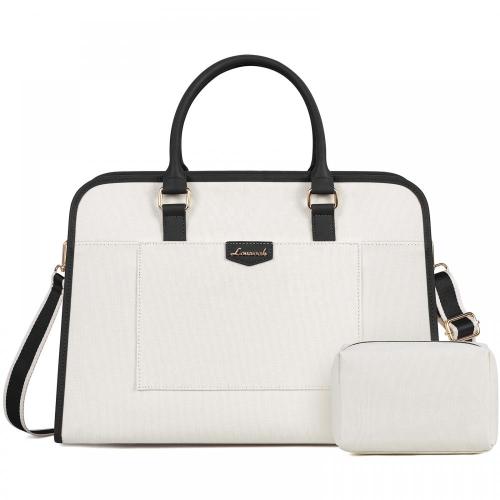 LOVEVOOK wholesale large 2pc bags sets women handbags ladies luxury 15.6 canvas laptop tote handbags for woman office briefcase
