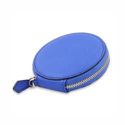 Custom coin purse eco saffiano pu leather mini round coin wallet for girls