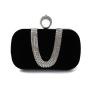 Wholesale bags women luxury rhinestone purse party wedding handbags ladies velvet bag evening clutch bag
