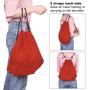 Gelory Durable Polyester Fabric Drawstring Backpack Bags Sport Gym Sack Cinch Bags Bulk for School Traveling and Storage