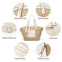 Custom Trendy Women Summer Beach Straw Bucket Bag Fashion hand Large Capacity Holiday Vacation Woven Travel Beach Tote Bags
