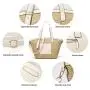Custom Trendy Women Summer Beach Straw Bucket Bag Fashion hand Large Capacity Holiday Vacation Woven Travel Beach Tote Bags