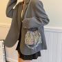 New design crossbody bucket bag with women's drawstring pleated portable sequin ladies shoulder bags handbags for women luxury