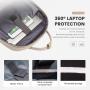 LOVEVOOK quilted computer waterproof travel bag work Business Purse Teacher Nurse 15.6in 17in women laptop backpack with USB