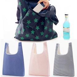 Wholesale Custom Polyester Reusable Eco-Friendly Grocery Carry Bags Foldable Shopping Bags