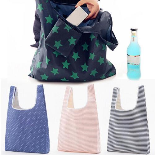 Wholesale Custom Polyester Reusable Eco-Friendly Grocery Carry Bags Foldable Shopping Bags