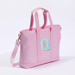 RTS New Products Bright Waterproof  Nylon Women Pink Tote Bag Fashion Ladies Hand Bags Luxury Reusable Shopping Bag