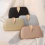 Metal leaf clutch bags small square bag women's handbag 2024 New fashion luxury design evening bag